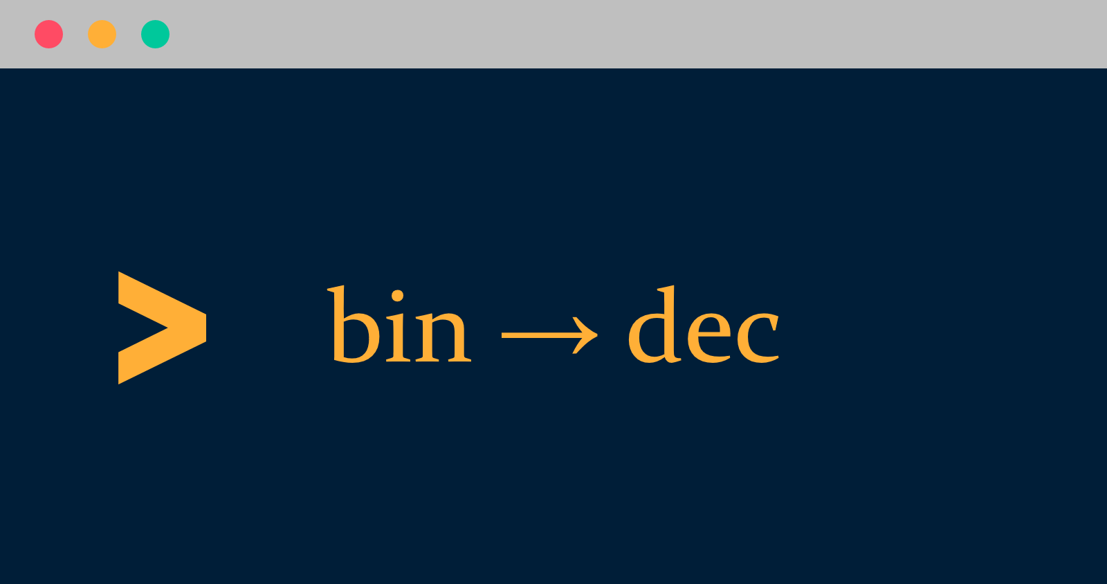 Binary Decimal Image