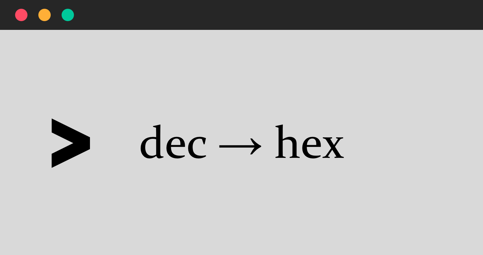 Decimal Hexadecimal Image