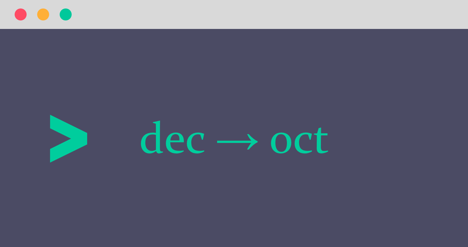 Decimal Octal Image
