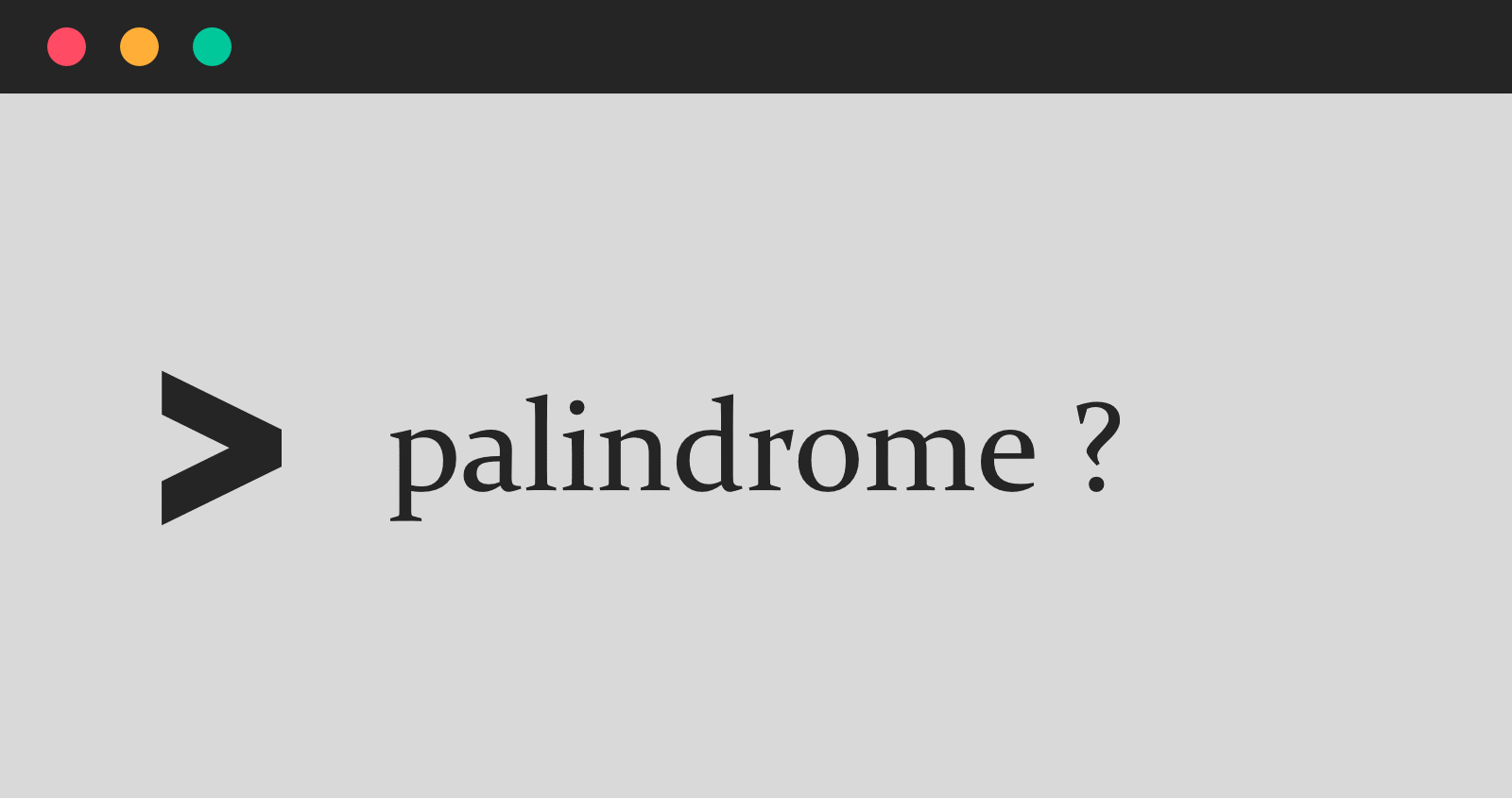 Palindrome Image